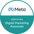 Certificado de Asociado de Marketing Digital de Meta, validando las habilidades de Coriolano en publicidad en plataformas Meta.