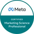 Certificado de Profesional en Ciencias de Marketing de Meta, mostrando la competencia analítica avanzada de Coriolano.