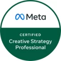 Certificado de Profesional en Estrategia de Contenido de Meta, evidenciando la habilidad estratégica de Coriolano en contenidos móviles.