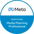 Certificado de Profesional en Planificación de Medios de Meta, destacando las habilidades estratégicas de Coriolano en medios.